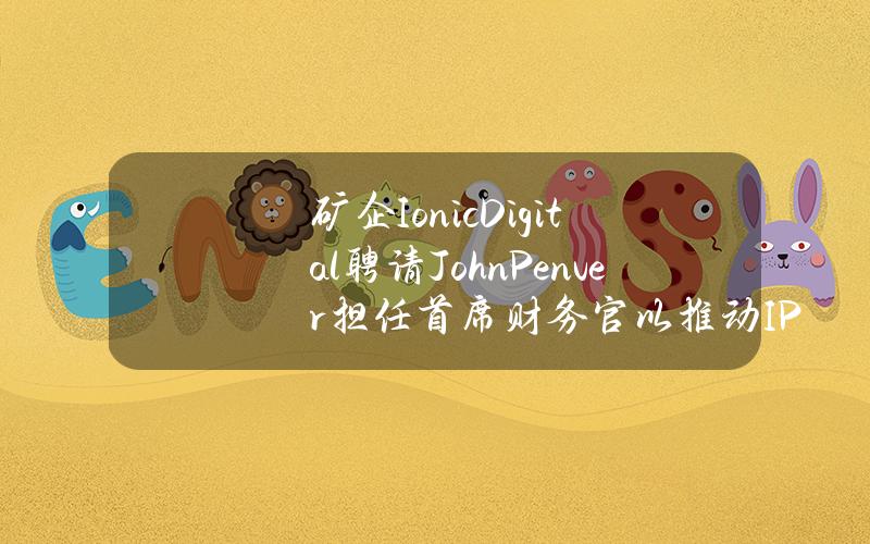 矿企IonicDigital聘请JohnPenver担任首席财务官以推动IPO