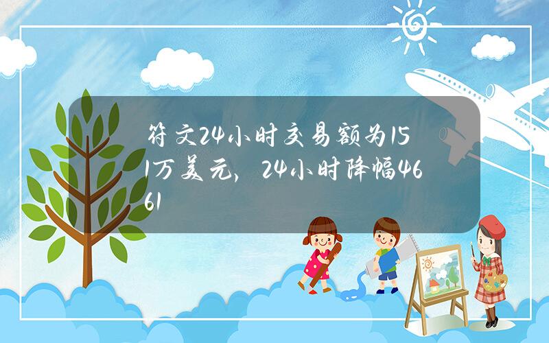 符文24小时交易额为151万美元，24小时降幅46.61%