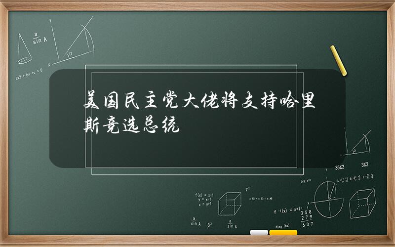 美国民主党大佬将支持哈里斯竞选总统