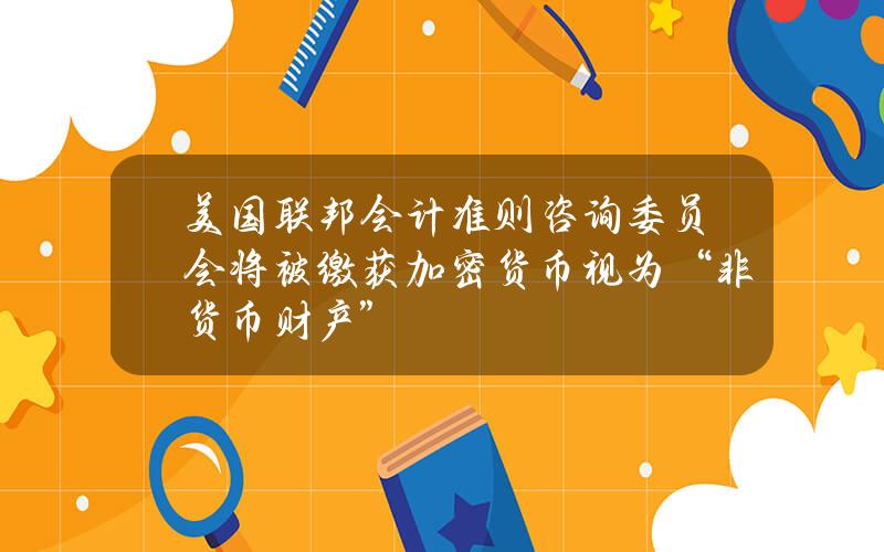 美国联邦会计准则咨询委员会将被缴获加密货币视为“非货币财产”