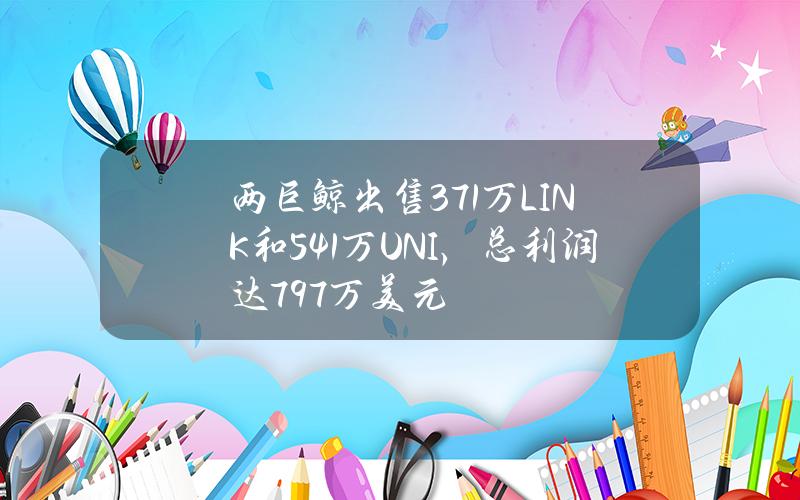 两巨鲸出售37.1万LINK和54.1万UNI，总利润达79.7万美元