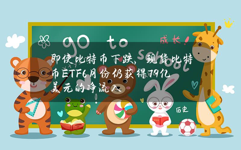 即使比特币下跌，现货比特币ETF6月份仍获得7.9亿美元的净流入