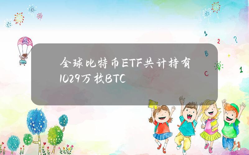 全球比特币ETF共计持有102.9万枚BTC