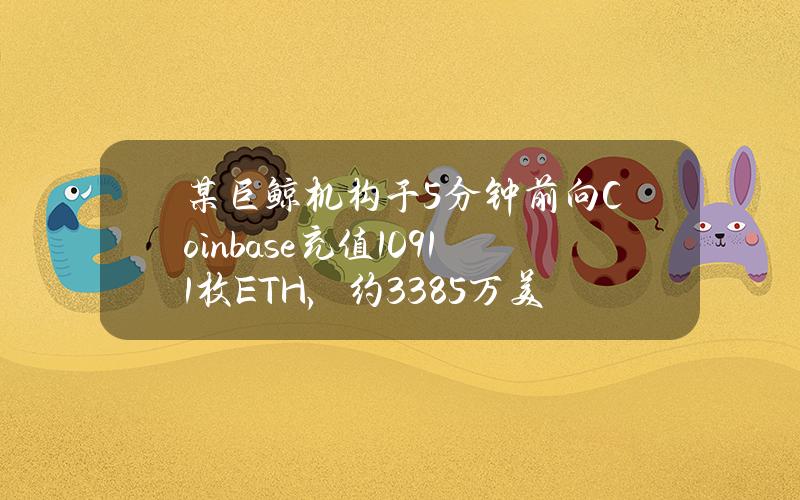 某巨鲸机构于5分钟前向Coinbase充值10911枚ETH，约3385万美元