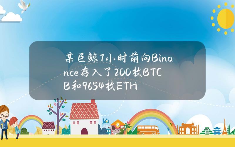 某巨鲸7小时前向Binance存入了200枚BTCB和9654枚ETH