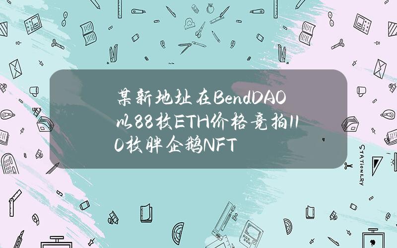 某新地址在BendDAO以8.8枚ETH价格竞拍110枚胖企鹅NFT