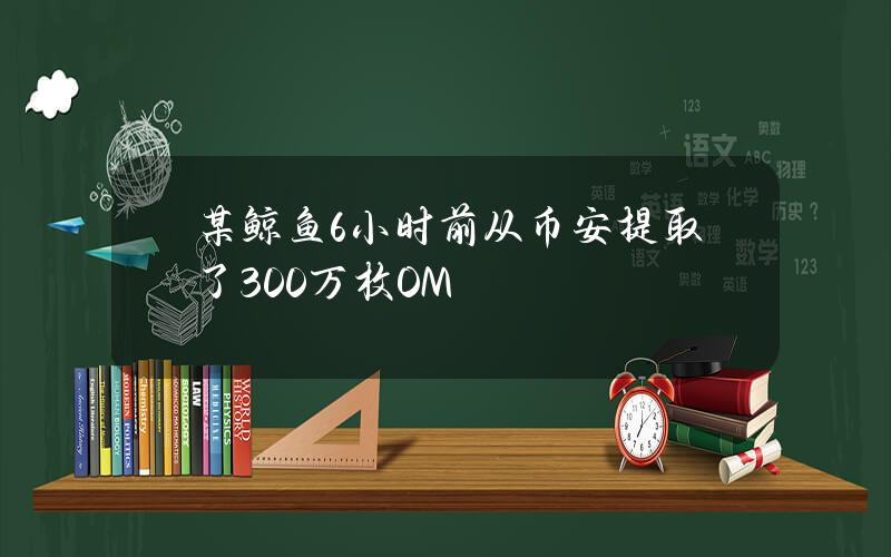 某鲸鱼6小时前从币安提取了300万枚OM