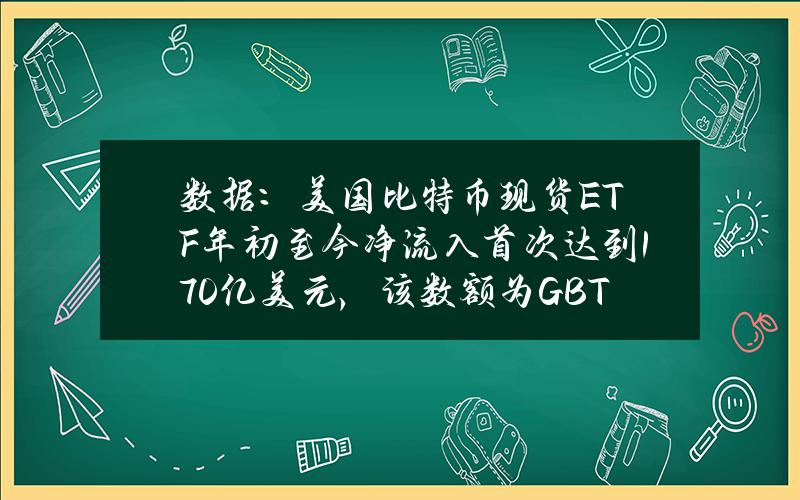 数据：美国比特币现货ETF年初至今净流入首次达到170亿美元，该数额为GBTC解锁的净额