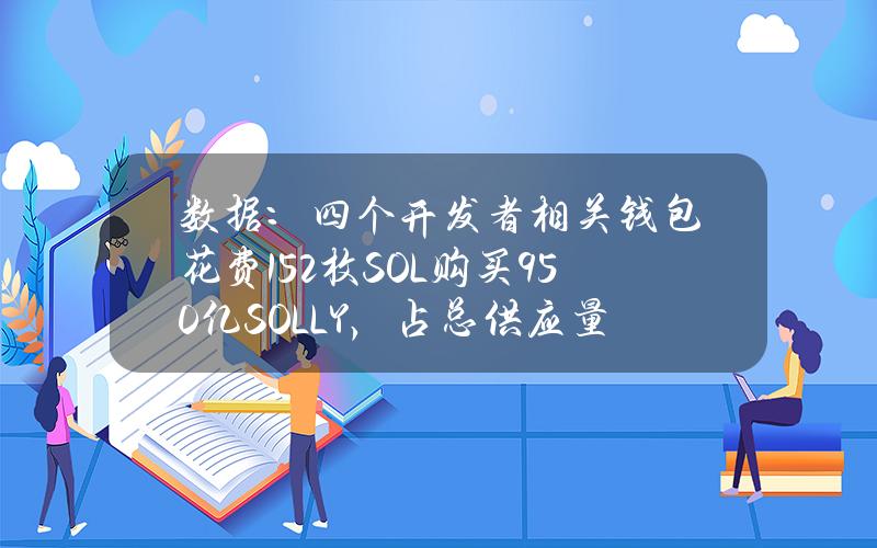 数据：四个开发者相关钱包花费152枚SOL购买950亿SOLLY，占总供应量的95%