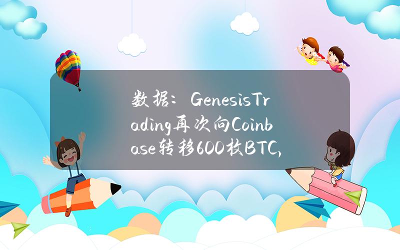 数据：GenesisTrading再次向Coinbase转移600枚BTC，价值约3,772万美元