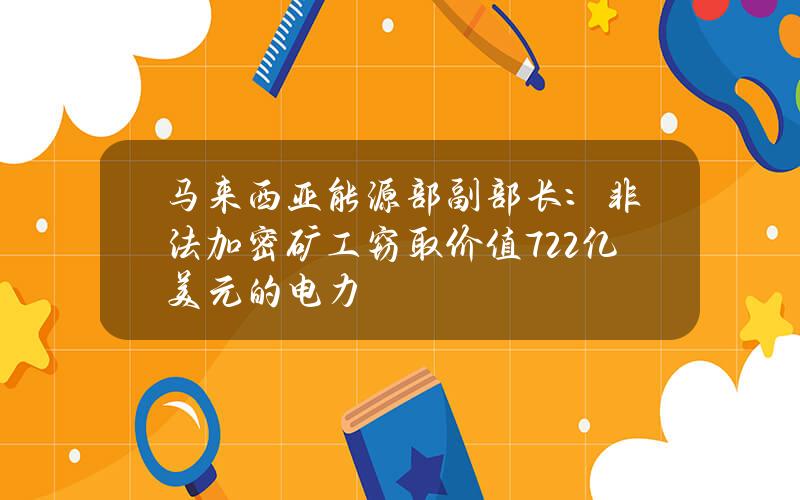 马来西亚能源部副部长：非法加密矿工窃取价值7.22亿美元的电力