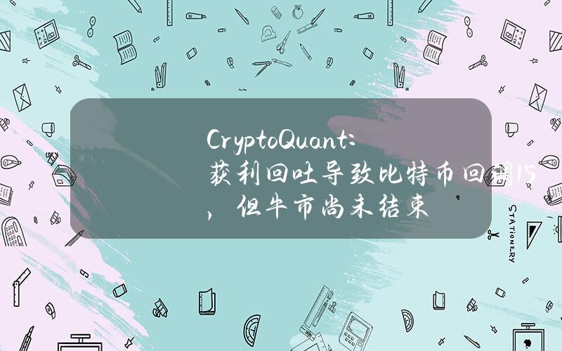 CryptoQuant：获利回吐导致比特币回调15%，但牛市尚未结束