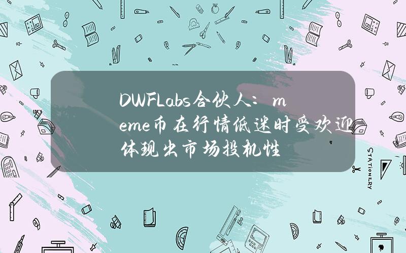 DWFLabs合伙人：meme币在行情低迷时受欢迎体现出市场投机性