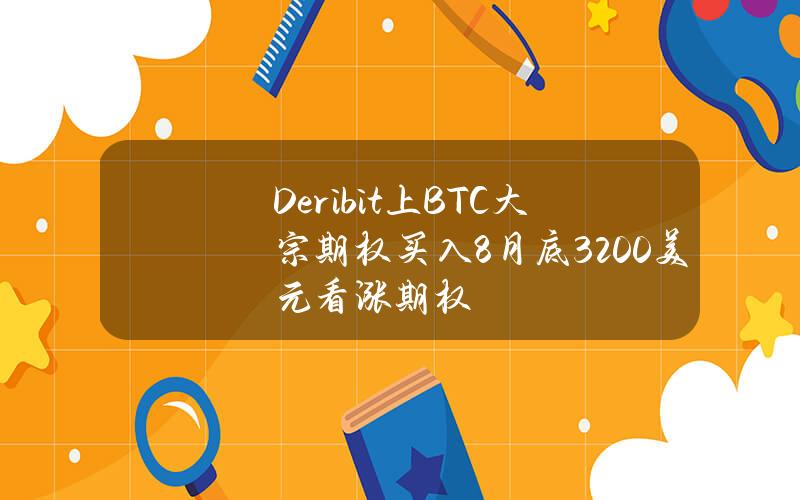 Deribit上BTC大宗期权买入8月底3200美元看涨期权