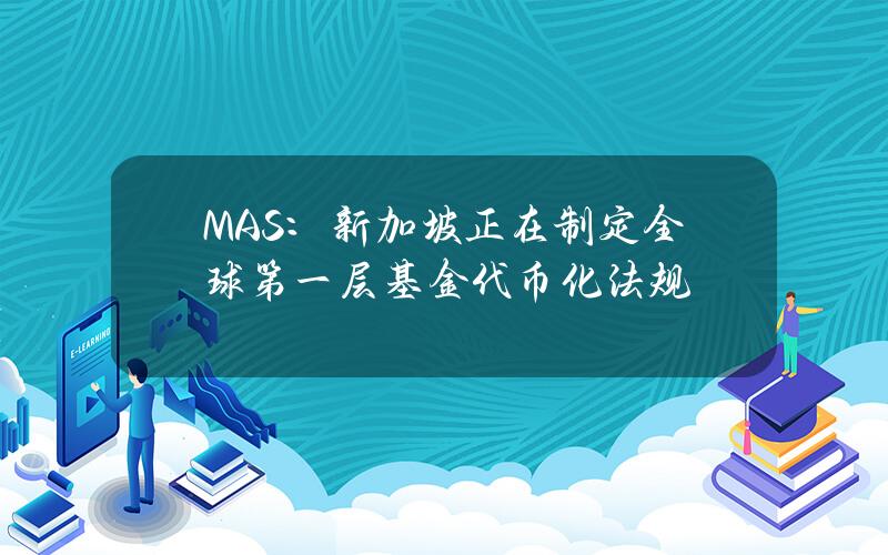 MAS：新加坡正在制定全球第一层基金代币化法规