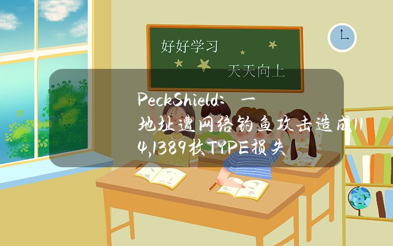 PeckShield：一地址遭网络钓鱼攻击造成114,138.9枚TYPE损失