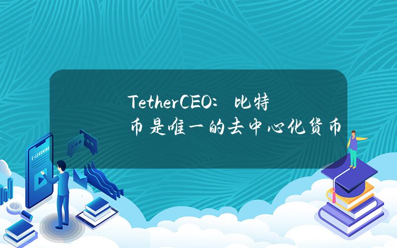 TetherCEO：比特币是唯一的去中心化货币